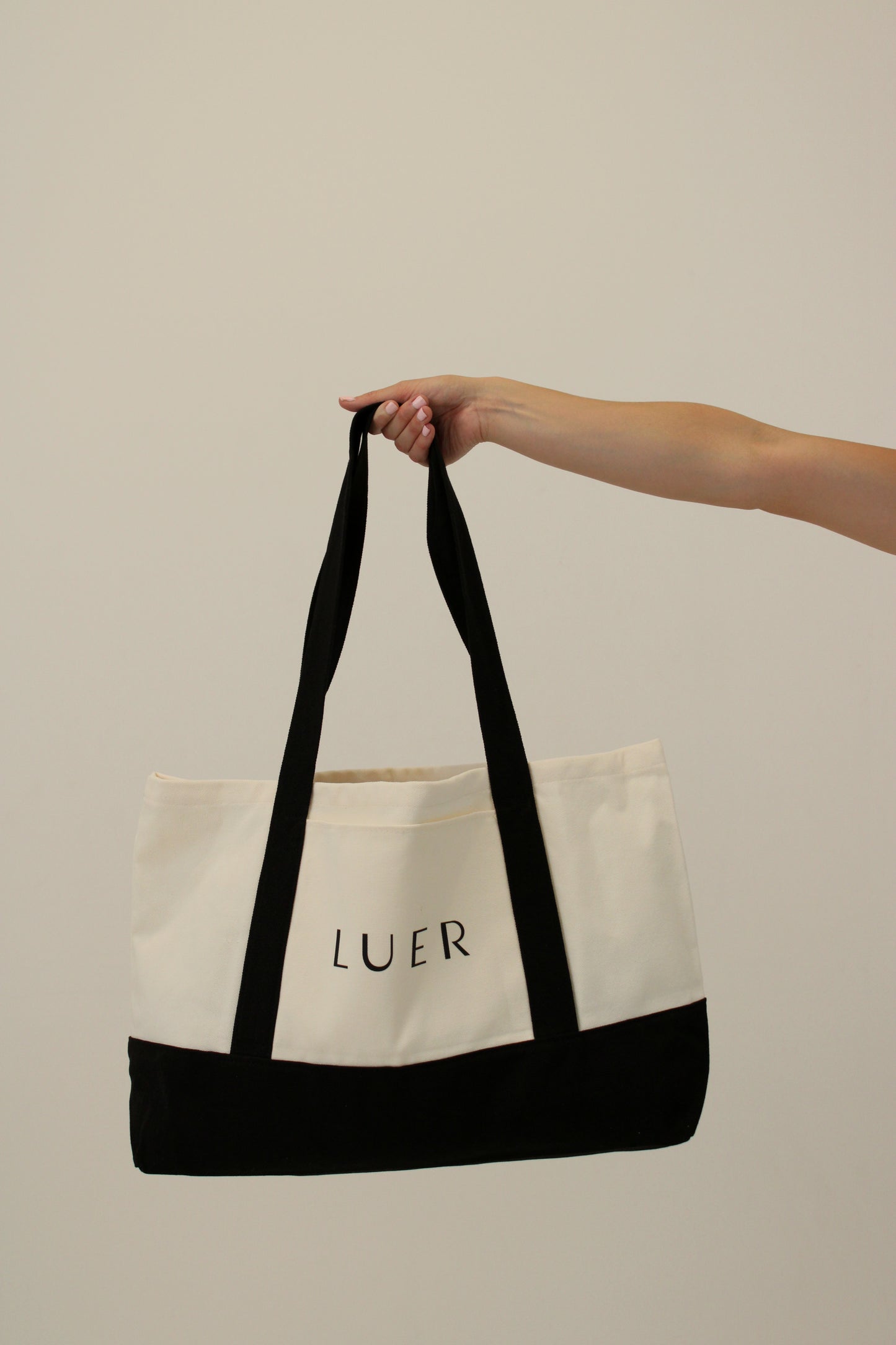 premium black cotton tote bag